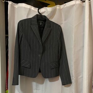 INC International Concepts Gray Pinstripe Blazer